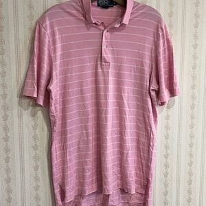 Pink Striped Polo Shirt